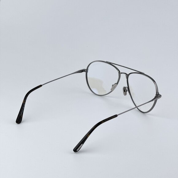 Tom Ford Men BRAND NEW Eyeglasses Gunmetal Clear Blue Light Block Round FT5800 0 - Picture 6 of 10